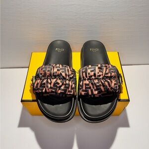 Fendi Illusion FF Slide Sandals-Gently Used Women’s size 41